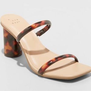 A New Day Cass Square Toe 3 inch Heels Size 12!